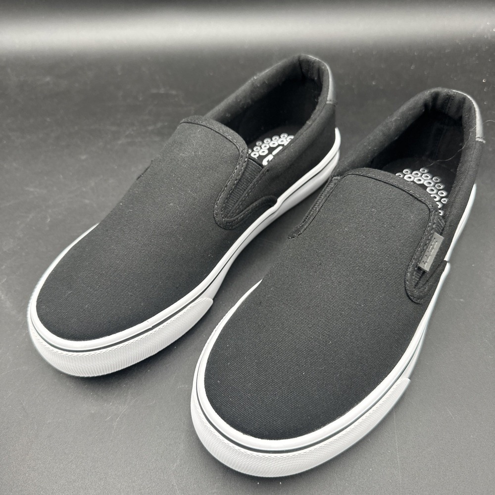 SIZE: 7.5 W Lugz Womens Clipper Wide Slip-On Shoes Casual‎ Black Sneakers